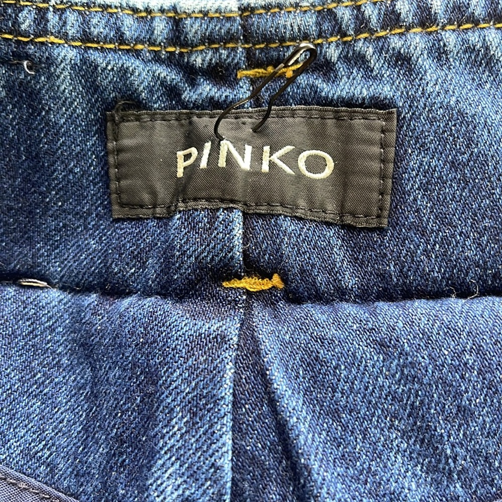 Pinko High Waisted Medium Blue Tapered Jean Size 26 - Picture 12 of 16